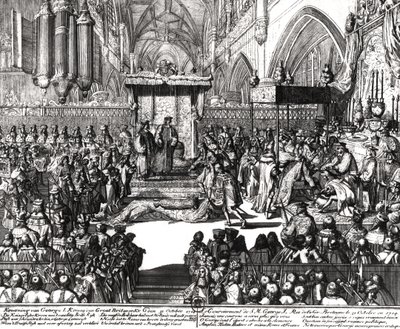 The Coronation of King George I at Westminster Abbey, 31st October 1714 by Unbekannt Unbekannt